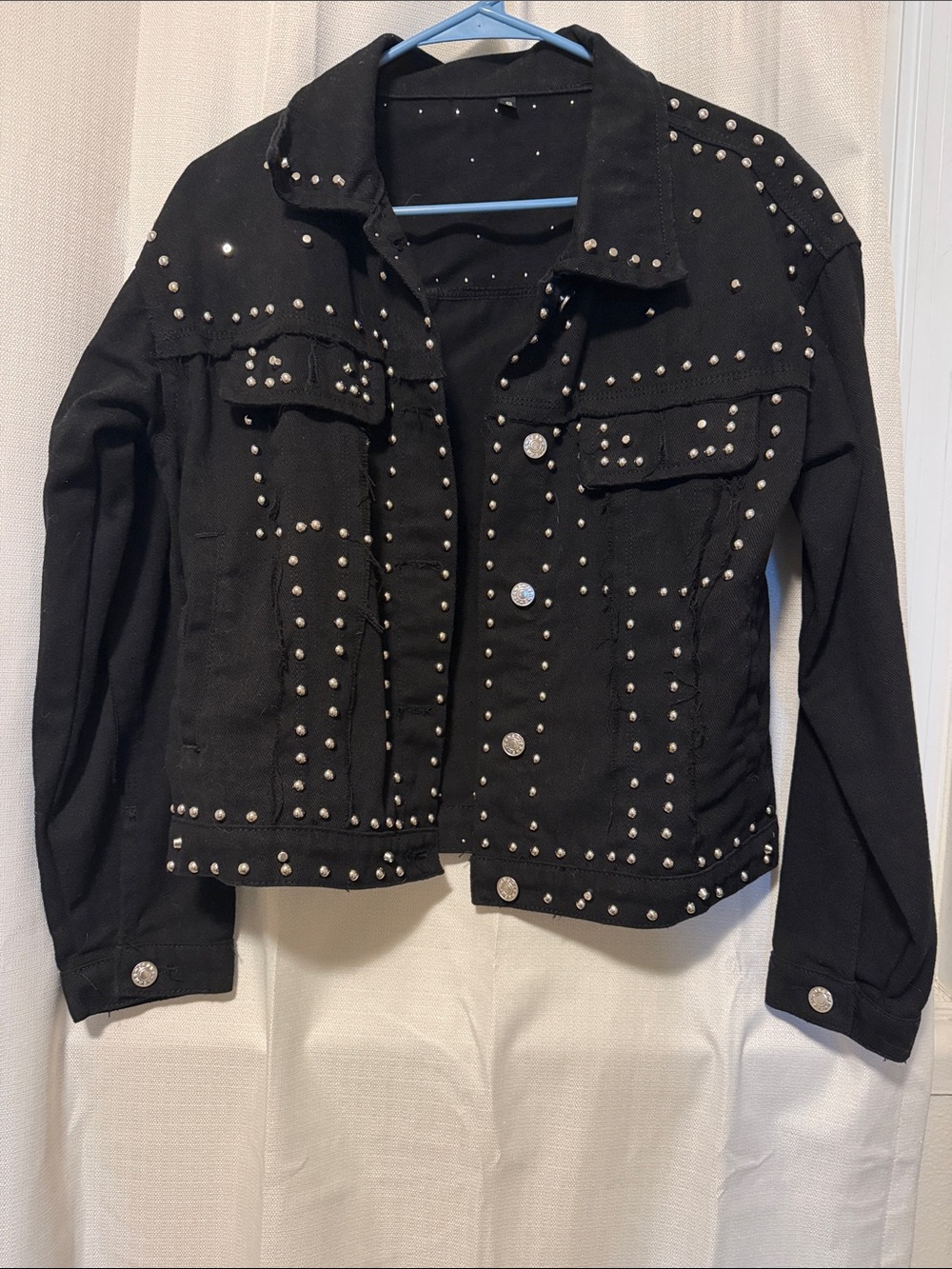 Amazon Black Studded Jean Jacket